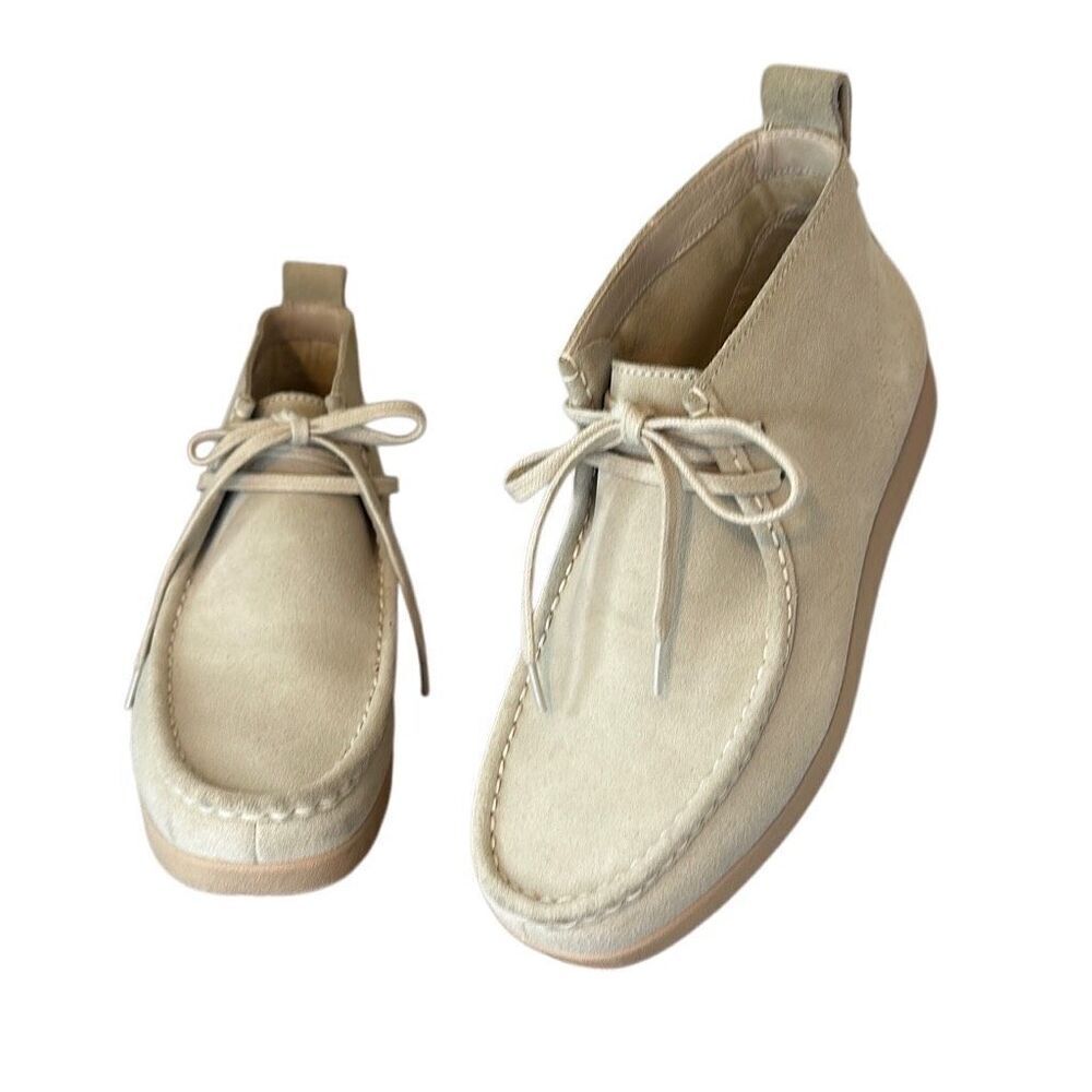 Everlane Tan Leather Suede Wallabie Comfort Casual Booties 7